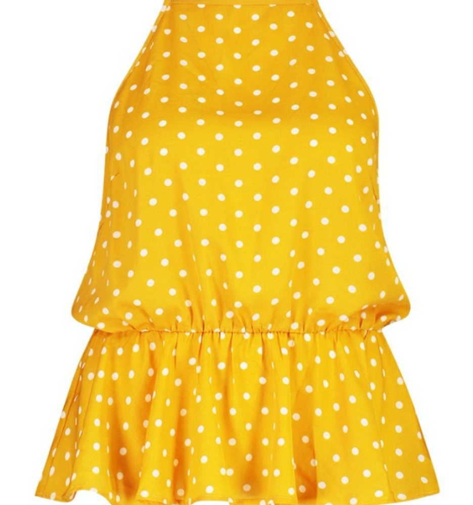 Polka Dot Peplum Cami
